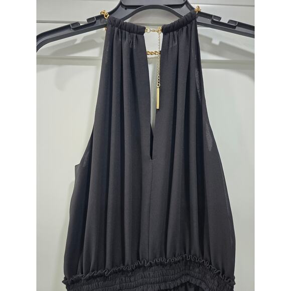 Michael Kors Black Chain-Neck Halter Dress – Size 2 - Picture 7 of 16